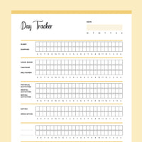 Daily Tracker for Special Needs Children Printable - Yellow
