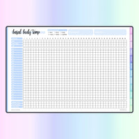 Digital Basal Body Temperature Chart for Goodnotes