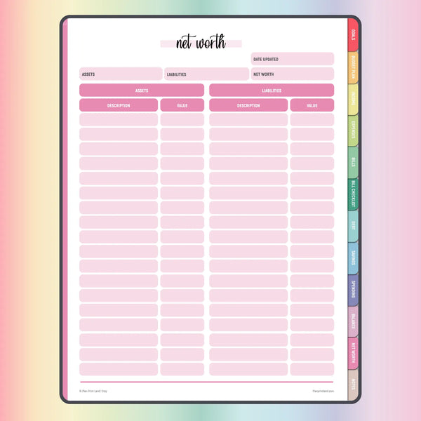 Digital Budget Planner  For iPad And PDF Annotation Programs