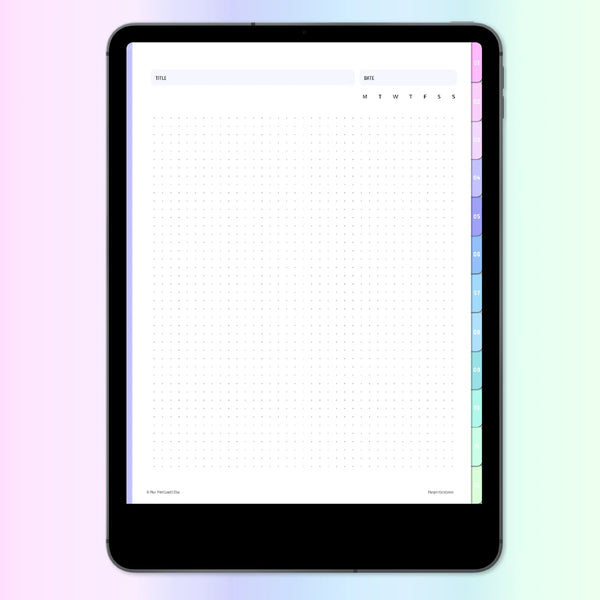 Digital Dot Grid Notebook | Hyperlinked PDF for Goodnotes and ...