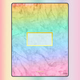 Rainbow cover page for digital notebook with grid paper