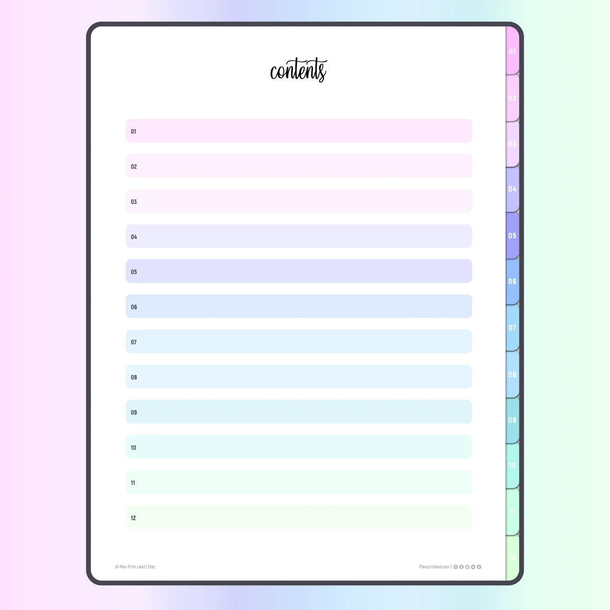 Digital Graph Paper Notebook | Hyperlinked PDF for Goodnotes and ...