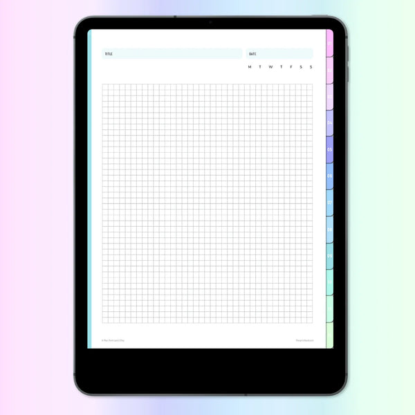 Digital Graph Paper Notebook | Hyperlinked PDF for Goodnotes and ...