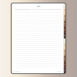 A single journal page contained in the digital journaling template
