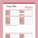 Dog Training Outline Agreement Printable - Red