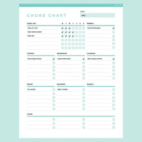 Editable Adult Chore Chart