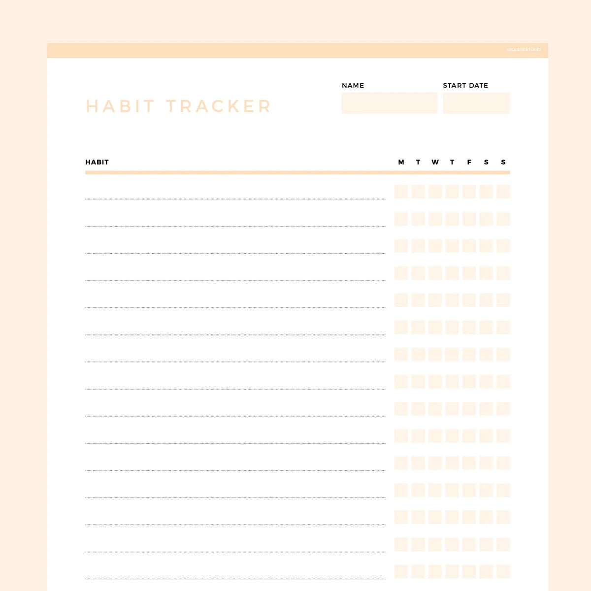 Editable Habit Tracker Template | Instant Download Fillable PDF | A4 ...