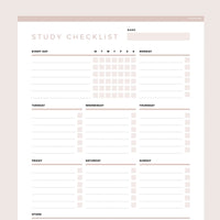 Editable Planner For Study - Brown