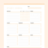 Editable Planner For Study - Orange