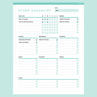 Editable Planner For Study