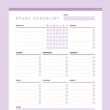 Editable Planner For Study - Purple