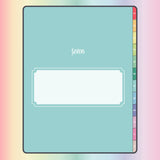 Goodnotes Notebook Template: Rainbow section divider