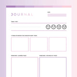 Gratitude Journal For Kids - Pink and Purple Rainbow