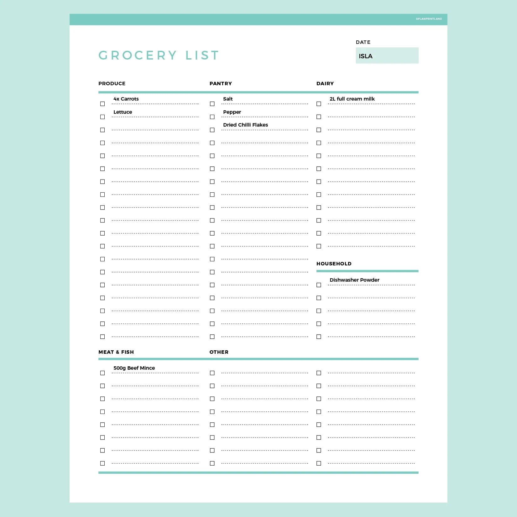 Grocery Checklist.pdf Grocery List Editable Shopping List Printable Grocery List Printable