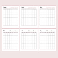 Blank calendar - Homeschool planner printable 