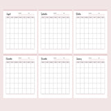 Blank calendars for homeschooling parents