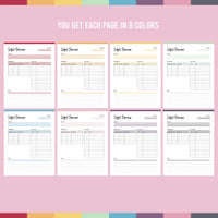 Homeschool Planner Printable - Color Options