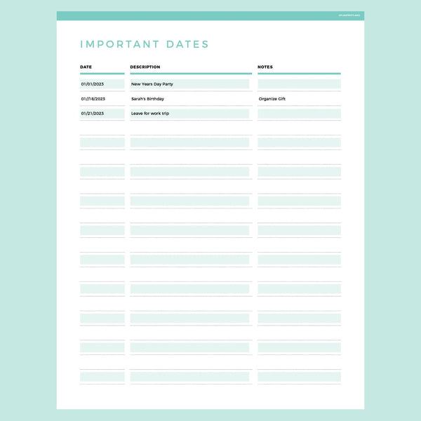Important Dates Template Editable | Instant Download Fillable PDF | A4 and US Letter – Plan Print Land important-dates-template-editable-instant-download-fillable-pdf-a4-and-us-letter-plan-print-land