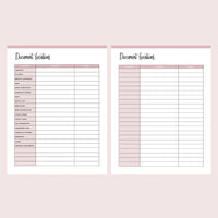 Printable Important Document Location Template | Instant Download PDF ...