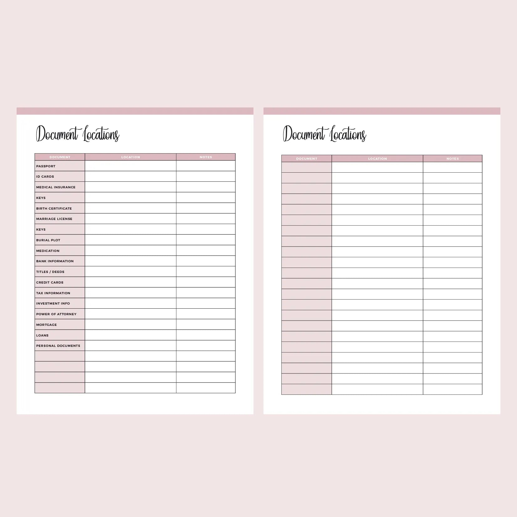 Printable Important Document Location Template | Instant Download PDF – Plan Print Land printable-important-document-location-template-instant-download-pdf-plan-print-land