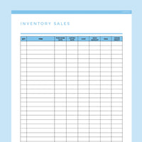 Inventory Sales Tracker Editable - Dark Blue