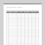 Inventory Sales Tracker Editable - Grey