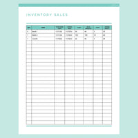 Inventory Sales Tracker Editable