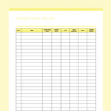 Inventory Sales Tracker Editable - Yellow
