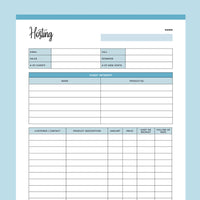 MLM Party Planner Printable - Blue