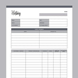 MLM Party Planner Printable - Grey