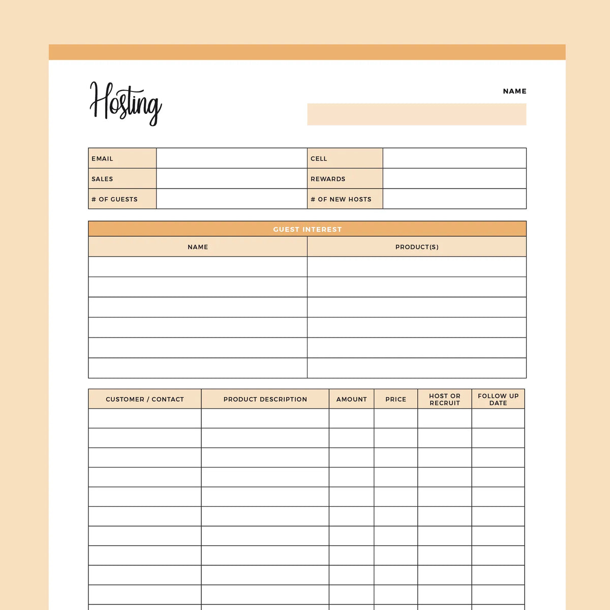 MLM Party Planner Printable | Instant Download PDF | A4 and US Letter ...