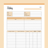 MLM Party Planner Printable - Orange