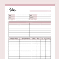 MLM Party Planner Printable - Pink