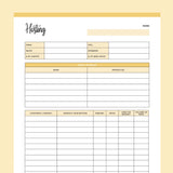 MLM Party Planner Printable - Yellow