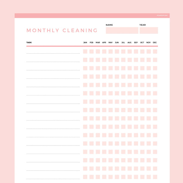 Monthly Cleaning Checklist Template Editable | Instant Download Fillable PDF | A4 and US Letter – Plan Print Land monthly-cleaning-checklist-template-editable-instant-download-fillable-pdf-a4-and-us-letter-plan-print-land