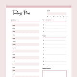 No Date Daily Planner - Pink