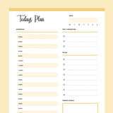 No Date Daily Planner - Yellow