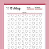 Printable 10 Dollar Bill Savings Challenge - Red