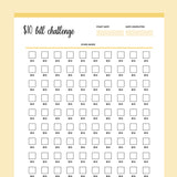 Printable 10 Dollar Bill Savings Challenge - Yellow