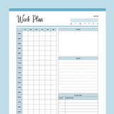 Printable 10 Minute Work Plan - Blue