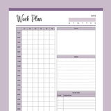 Printable 10 Minute Work Plan - Purple