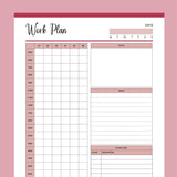 Printable 10 Minute Work Plan - Red