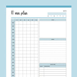 Printable 10 Minutes Planner - Blue