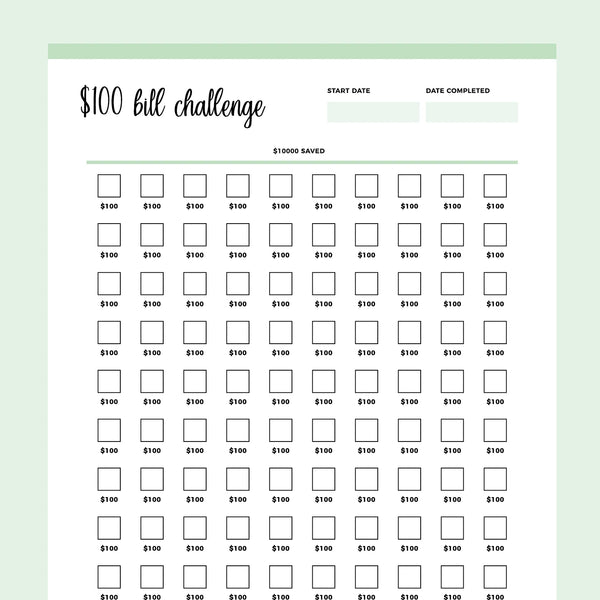 100 Dollar Bill Printable