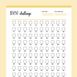 Printable 100 Envelope Savings Challenge - Yellow