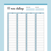 Printable 100 Movie Challenge - Blue