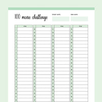 Printable 100 Movie Challenge - Green