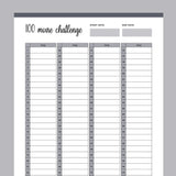 Printable 100 Movie Challenge - Grey