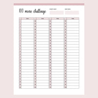 Printable 100 Movie Challenge - Page 1