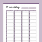 Printable 100 Movie Challenge - Purple